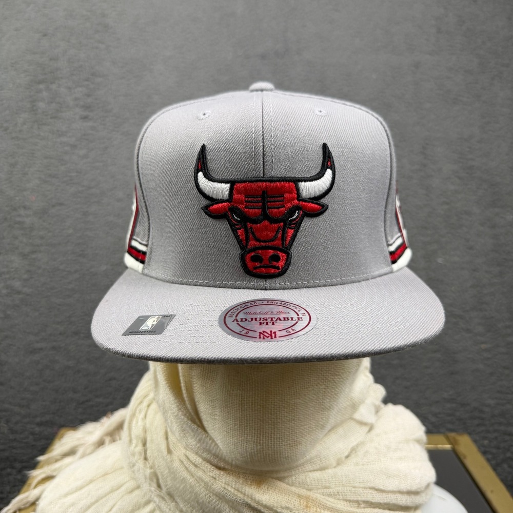 Mitchell & Ness Chicago Bulls NBA Jersey Short Snapback Hat Grey 6HSSTD19034